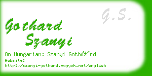 gothard szanyi business card
